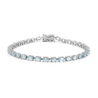 Himmelblauer Topas-Silberarmband