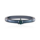 Blauer I2 Brillant-Silberring