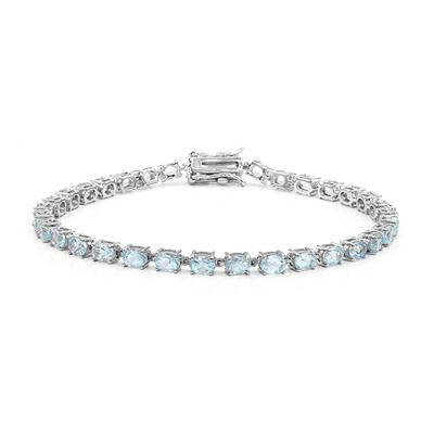 Himmelblauer Topas-Silberarmband