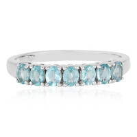 Blauer Apatit-Silberring