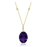 Amethyst-Goldhalskette