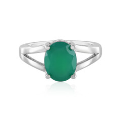 Grüner Onyx-Silberring