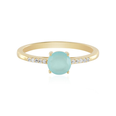 Aqua-Chalzedon-Silberring