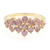 Nicht erhitzter Padparadscha-Saphir-Goldring (AMAYANI)