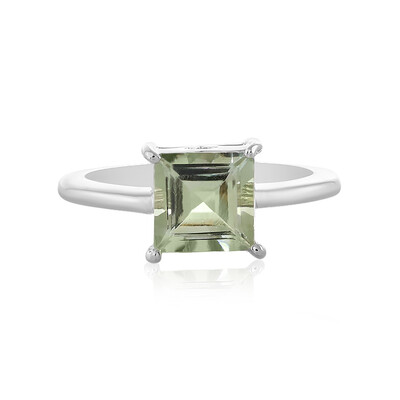 Grüner Amethyst-Silberring