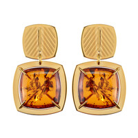 Baltischer Cognac-Bernstein-Silberohrringe