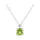 Burmesischer Peridot-Silberhalskette