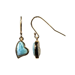 Larimar-Silberohrringe
