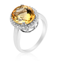 Goldener Labradorit-Silberring