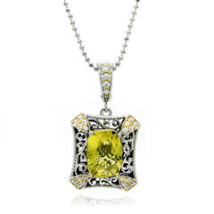 Ouro Verde-Quarz-Silberhalskette (Dallas Prince Designs)