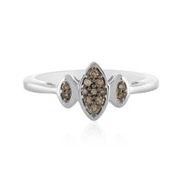 I2 Champagner-Diamant-Silberring