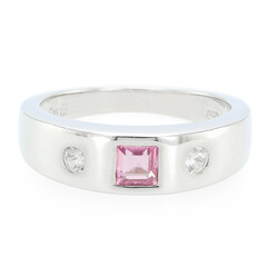 Padparadscha-Saphir-Silberring