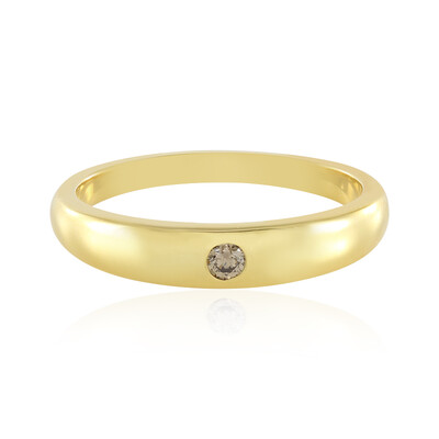 I3 Champagner-Brillant-Silberring