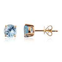 AAA-Brasilianischer Aquamarin-Goldohrringe (CIRARI)