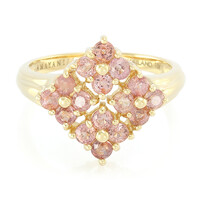 Nicht erhitzter Padparadscha-Saphir-Goldring (AMAYANI)