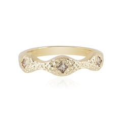 I2 Schokoladen-Diamant-Silberring