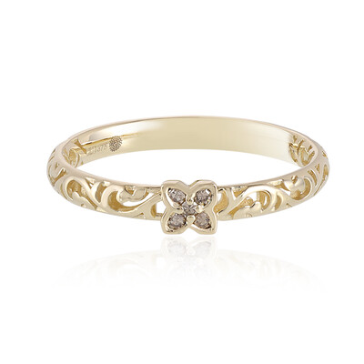 I2 Champagner-Diamant-Goldring (Ornaments by de Melo)