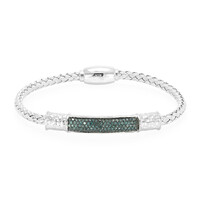 Blauer Diamant-Silberarmreif