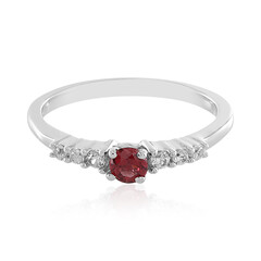 Edelroter Spinell-Silberring
