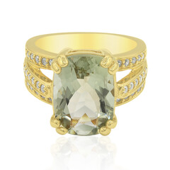 Grüner Amethyst-Silberring