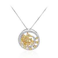 Gelber SI2 Brillant-Goldhalskette (CIRARI)