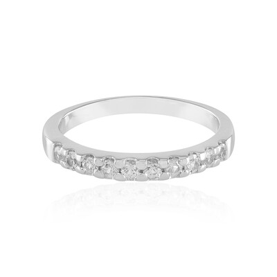 Weißer Saphir-Goldring
