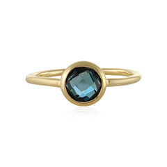 Londonblauer Topas-Goldring