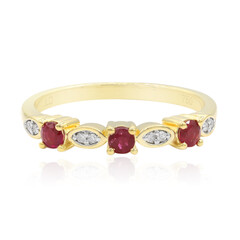 Roter Beryll-Goldring