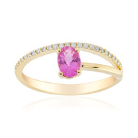 Pinkfarbener Saphir-Goldring (CIRARI)