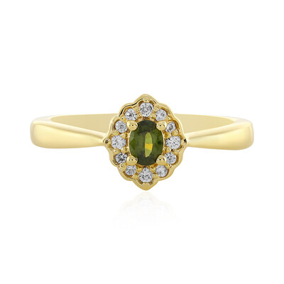 Grüner Ceylon-Zirkon-Silberring