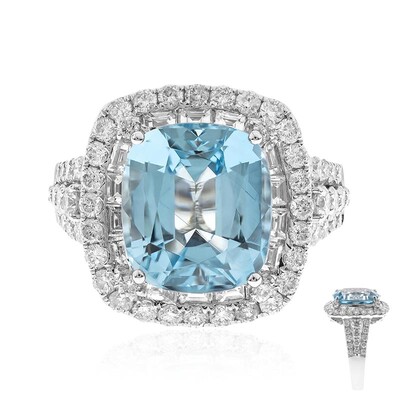 AAA-Brasilianischer Aquamarin-Goldring (CIRARI)