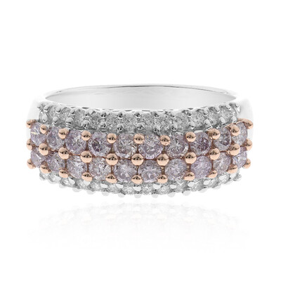Pinkfarbener SI Diamant-Goldring (CIRARI)