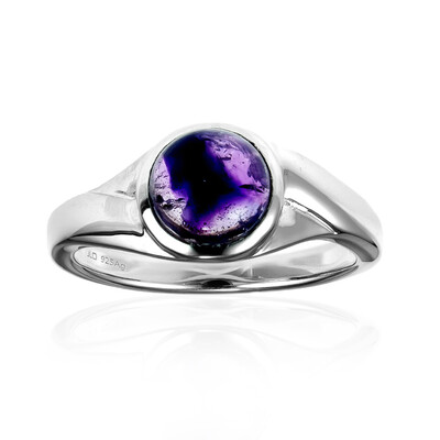 Chevron-Amethyst-Silberring