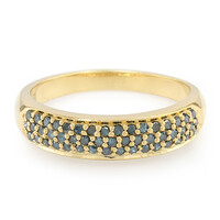 Fancy-Diamant-Silberring