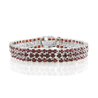 Mosambik-Granat-Silberarmband