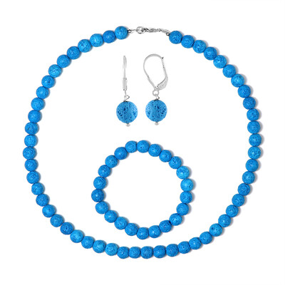 Blaue Lava-Silberset
