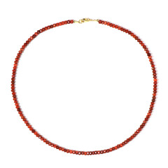 Roter Jaspis-Silberhalskette