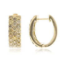 SI2 Fancy-Diamant-Goldohrringe (CIRARI)