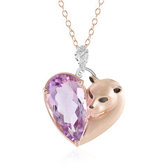 Lavendel-Amethyst-Silberhalskette (Gems en Vogue)