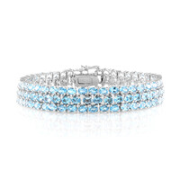 Blauer Topas-Silberarmband