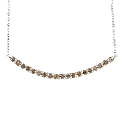 I2 Schokoladen-Brillant-Silbercollier