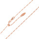 Silber-Figarokette - ca. 2,85 g - 60 cm - rosévergoldet