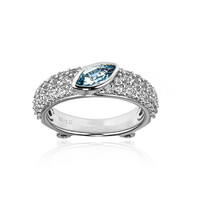 Himmelblauer Topas-Silberring (Dallas Prince Designs)