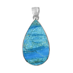 Blauer Atacama-Opal-Silberanhänger
