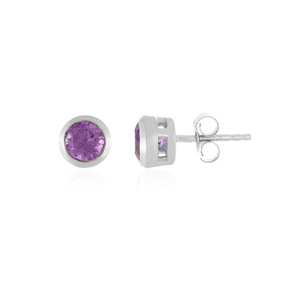 Lavendel-Amethyst-Silberohrringe