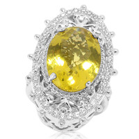 Ouro Verde-Quarz-Silberring (Dallas Prince Designs)