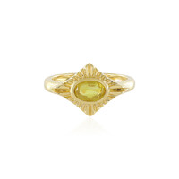 Gelber Madagaskar-Saphir-Silberring