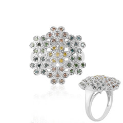 I2 Brillant-Silberring