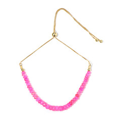 Äthiopischer Pinkfarbener Opal-Silberarmband