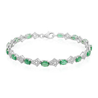Sambia-Smaragd-Silberarmband
